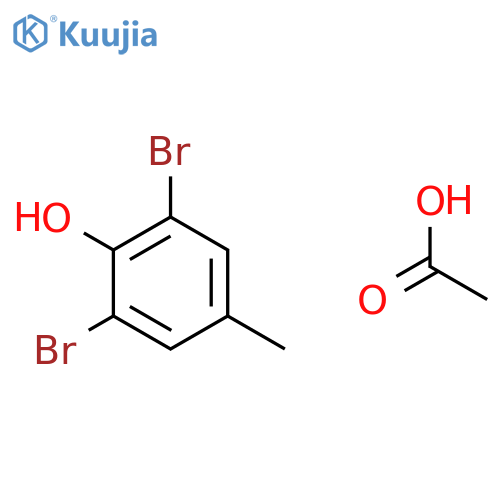 Phenol, 2,6-dibromo-4-methyl-, acetate structure