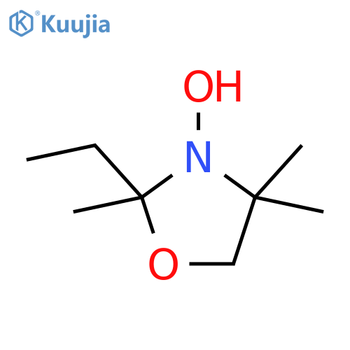 2-ethyl-1-hydroxy-2,5,5-trimethyl-3-oxazolidine structure