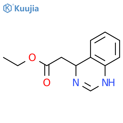 4-Quinazolineacetic acid, 1,4-dihydro-, ethyl ester structure