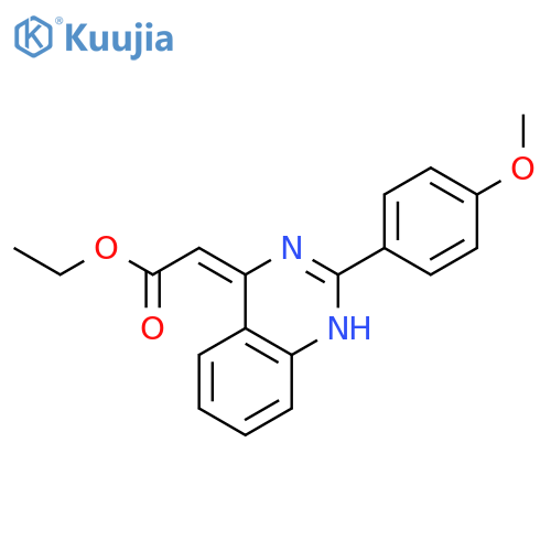 Acetic acid, [2-(4-methoxyphenyl)-4(1H)-quinazolinylidene]-, ethyl ester structure