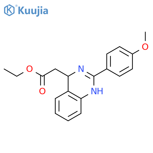 4-Quinazolineacetic acid, 1,4-dihydro-2-(4-methoxyphenyl)-, ethyl ester structure