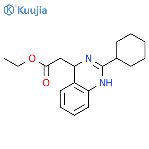 4-Quinazolineacetic acid, 2-cyclohexyl-1,4-dihydro-, ethyl ester structure