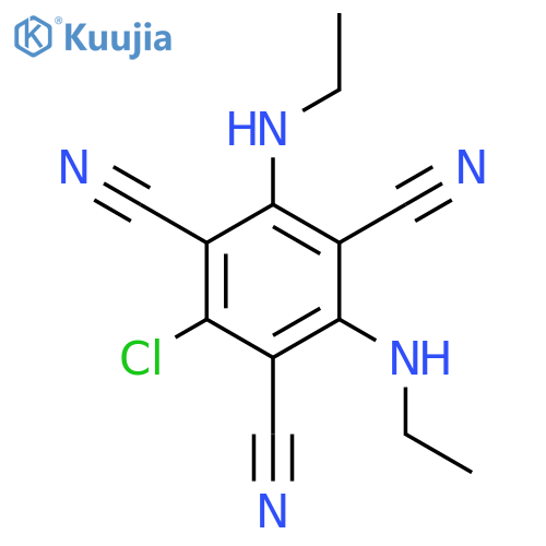2-chloro-4,6-bis(ethylamino)benzene-1,3,5-tricarbonitrile structure
