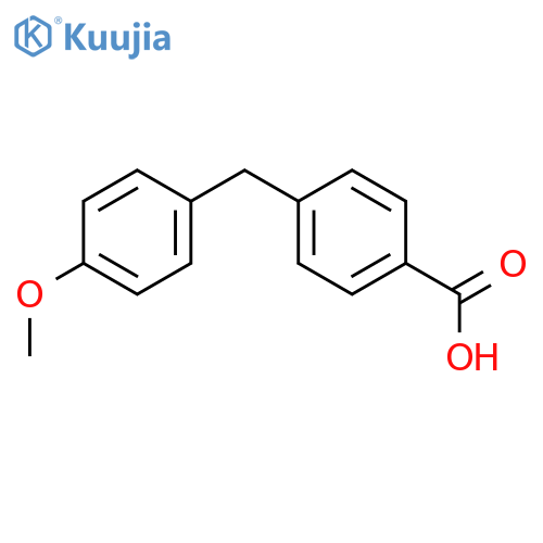 Benzoicacid, 4-[(4-methoxyphenyl)methyl]- structure