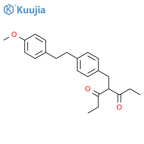 3,5-Heptanedione, 4-[[4-[2-(4-methoxyphenyl)ethyl]phenyl]methyl]- structure