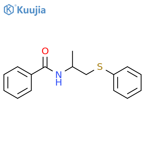 Benzamide, N-[1-methyl-2-(phenylthio)ethyl]- structure