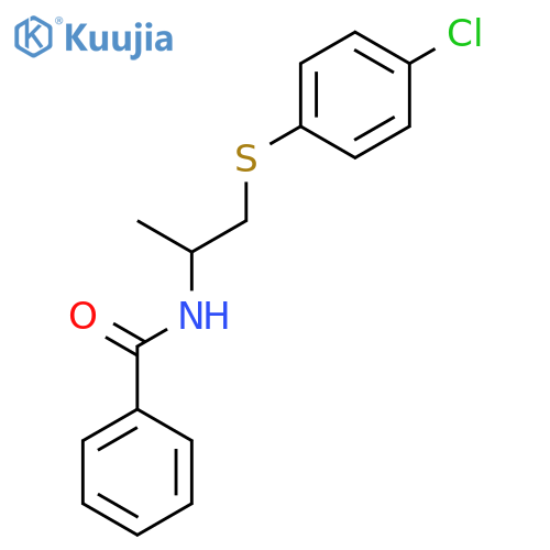 BENZAMIDE, N-[2-[(4-CHLOROPHENYL)THIO]-1-METHYLETHYL]- structure