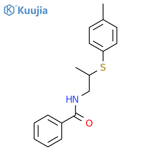 Benzamide, N-[2-[(4-methylphenyl)thio]propyl]- structure