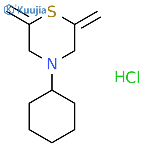 Thiomorpholine, 4-cyclohexyl-2,6-bis(methylene)-, hydrochloride structure