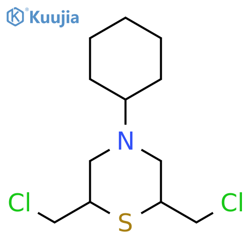 THIOMORPHOLINE, 2,6-BIS(CHLOROMETHYL)-4-CYCLOHEXYL- structure