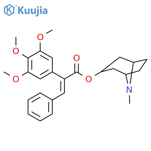 8-methyl-8-azabicyclo[3.2.1]oct-3-yl (2E)-3-phenyl-2-(3,4,5-trimethoxyphenyl)prop-2-enoate structure
