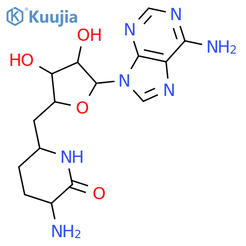 5'-[(2S,5S)-5-amino-6-oxopiperidin-2-yl]-5'-deoxyadenosine structure