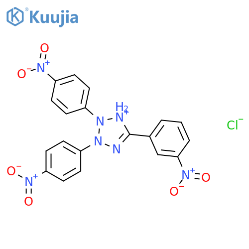 2H-TETRAZOLIUM, 5-(3-NITROPHENYL)-2,3-BIS(4-NITROPHENYL)-, CHLORIDE structure