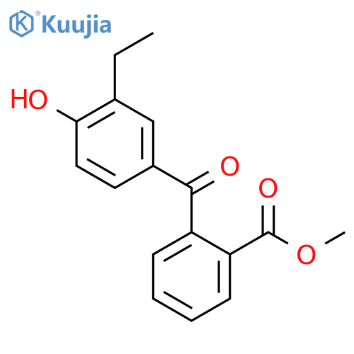 BENZOIC ACID, 2-(3-ETHYL-4-HYDROXYBENZOYL)-, METHYL ESTER structure