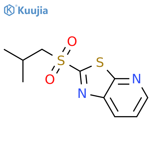 THIAZOLO[5,4-B]PYRIDINE, 2-[(2-METHYLPROPYL)SULFONYL]- structure