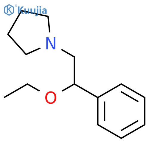 1-(2-ethoxy-2-phenylethyl)pyrrolidine structure