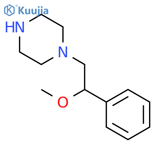 1-(2-Methoxy-2-phenylethyl)piperazine structure