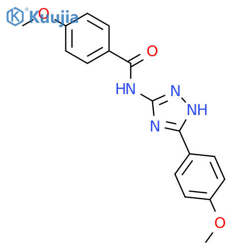 Benzamide, 4-methoxy-N-[5-(4-methoxyphenyl)-1H-1,2,4-triazol-3-yl]- structure