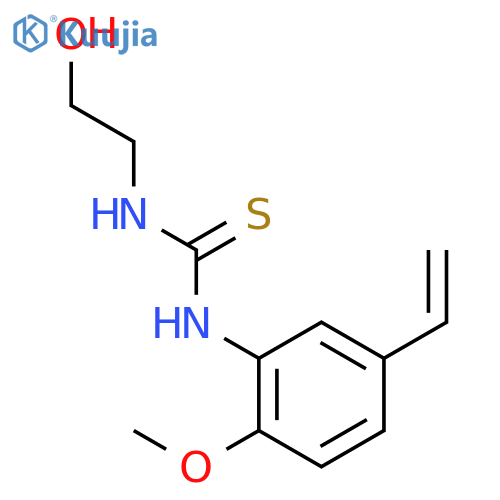 Thiourea, N-(5-ethenyl-2-methoxyphenyl)-N'-(2-hydroxyethyl)- structure