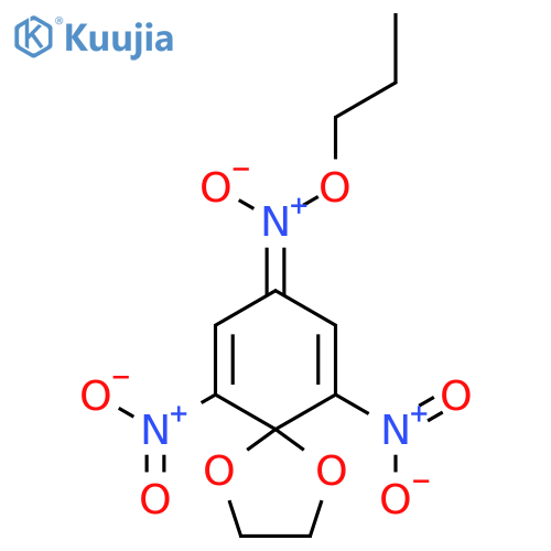 1,4-DIOXASPIRO[4.5]DECA-6,9-DIENE, 6,10-DINITRO-8-(PROPYL-ACI-NITRO)- structure
