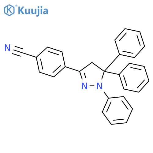 Benzonitrile, 4-(4,5-dihydro-1,5,5-triphenyl-1H-pyrazol-3-yl)- structure