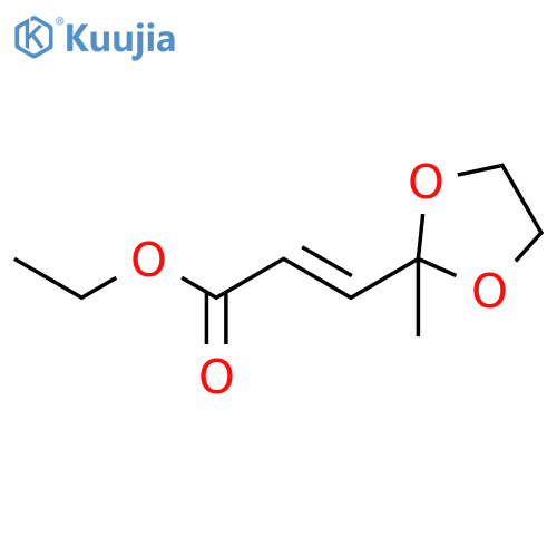 2-PROPENOIC ACID, 3-(2-METHYL-1,3-DIOXOLAN-2-YL)-, ETHYL ESTER, (E)- structure