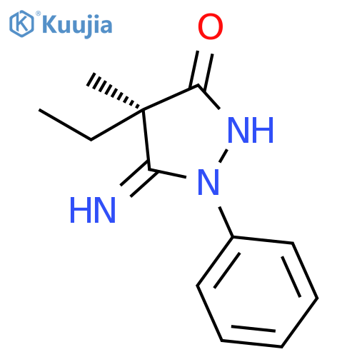 3-Pyrazolidinone, 4-ethyl-5-imino-4-methyl-1-phenyl-, (R)- structure