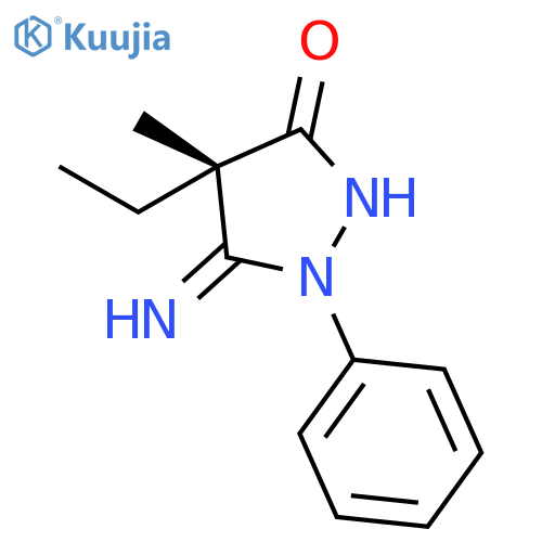 3-PYRAZOLIDINONE, 4-ETHYL-5-IMINO-4-METHYL-1-PHENYL-, (S)- structure