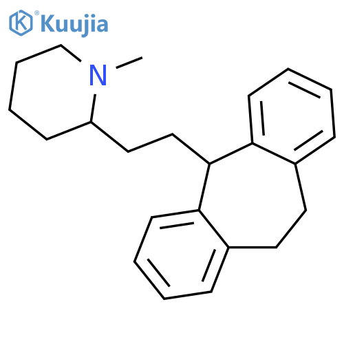 2-[2-(6,11-dihydro-5h-dibenzo[1,2-a:1',2'-e][7]annulen-11-yl)ethyl]-1-methylpiperidine structure