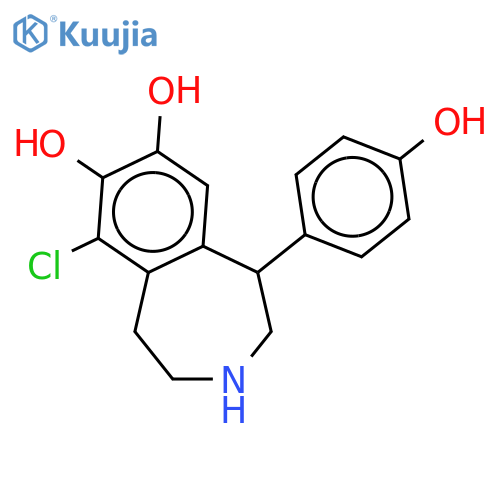 6-chloro-1-(4-hydroxyphenyl)-2,3,4,5-tetrahydro-1H-3-benzazepine-7,8-diol structure