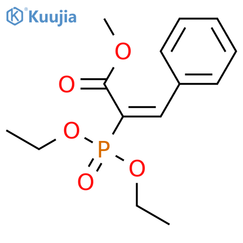 Methyl 2-(diethoxyphosphoryl)-3-phenylprop-2-enoate structure