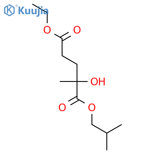 Pentanedioic acid, 2-hydroxy-2-methyl-, 5-ethyl 1-(2-methylpropyl) ester structure