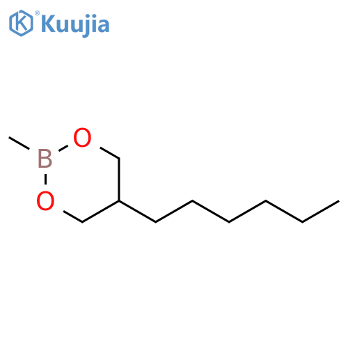 1,3,2-DIOXABORINANE, 5-HEXYL-2-METHYL- structure