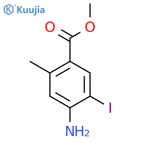 methyl 4-amino-5-iodo-2-methyl-benzoate structure