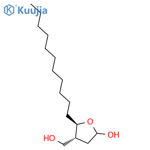 3-Furanmethanol, tetrahydro-5-hydroxy-2-undecyl-, (2R,3R)- structure