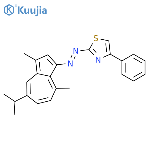 Thiazole, 2-[[3,8-dimethyl-5-(1-methylethyl)-1-azulenyl]azo]-4-phenyl- structure