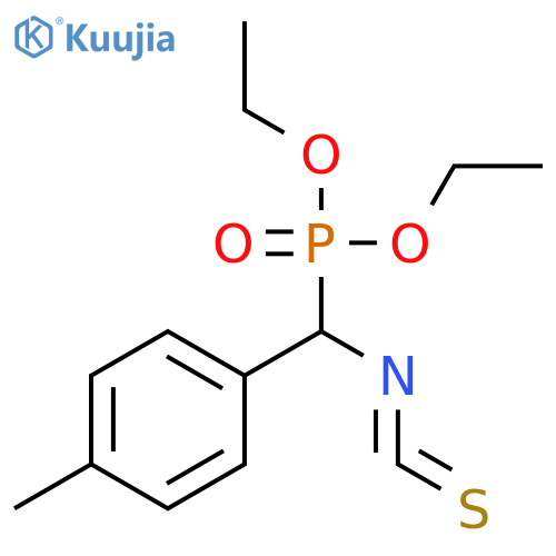 PHOSPHONIC ACID, [ISOTHIOCYANATO(4-METHYLPHENYL)METHYL]-, DIETHYL ESTER structure