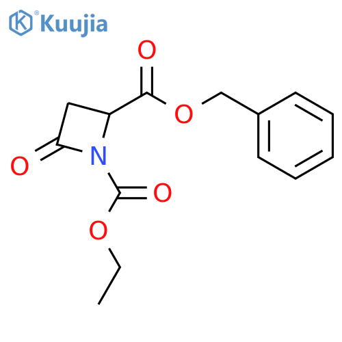 1,2-Azetidinedicarboxylic acid, 4-oxo-, 1-ethyl 2-(phenylmethyl) ester structure