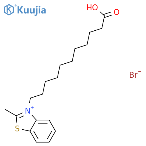 BENZOTHIAZOLIUM, 3-(10-CARBOXYDECYL)-2-METHYL-, BROMIDE structure