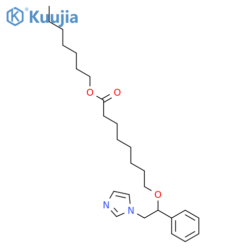 Octanoic acid, 8-[2-(1H-imidazol-1-yl)-1-phenylethoxy]-, heptyl ester structure
