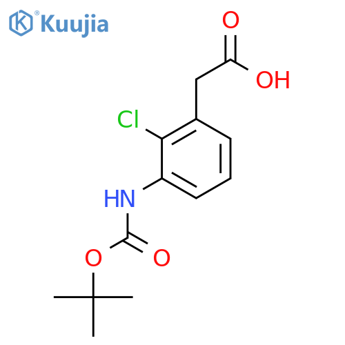 3-tert-Butoxycarbonylamino-(2-chlorophenyl)acetic acid structure