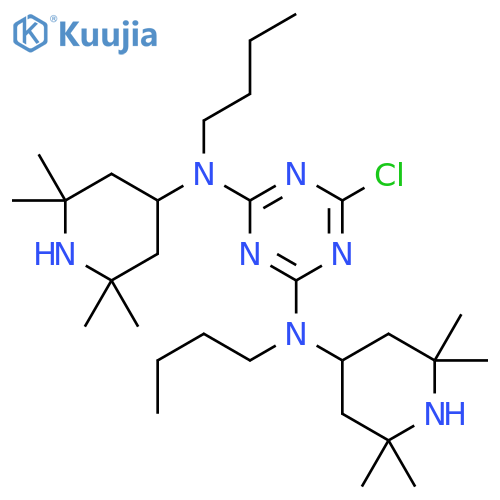 1,3,5-Triazine-2,4-diamine, N2,N4-dibutyl-6-chloro-N2,N4-bis(2,2,6,6-tetramethyl-4-piperidinyl)- structure