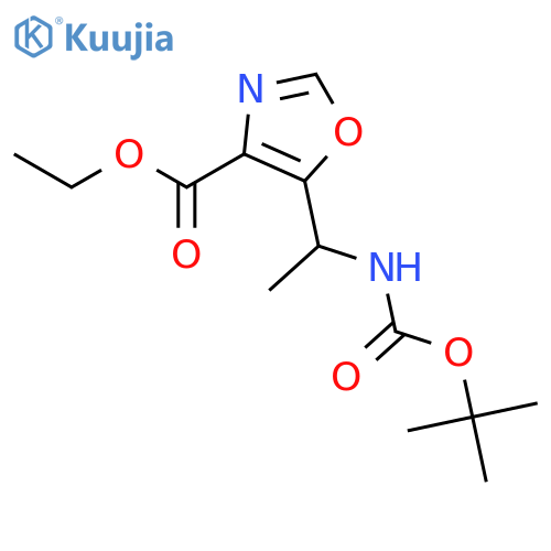 (S)-Ethyl 5-(1-((tert-butoxycarbonyl)amino)ethyl)oxazole-4-carboxylate structure