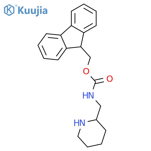(9H-fluoren-9-yl)methyl N-(piperidin-2-yl)methylcarbamate structure