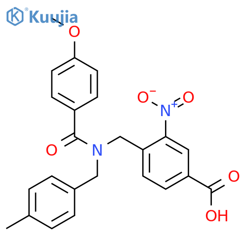 4-{[(4-METHOXY-BENZOYL)-(4-METHYL-BENZYL)-AMINO]-METHYL}-3-NITRO-BENZOIC ACID structure