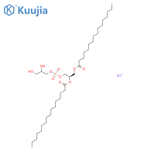 1,2-Dipalmitoyl-sn-glycero-3-phospho-rac-(1-glycerol) Sodium Salt structure