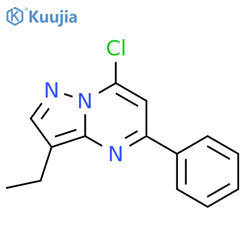 PYRAZOLO[1,5-A]PYRIMIDINE, 7-CHLORO-3-ETHYL-5-PHENYL- structure