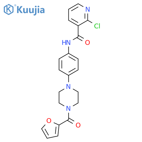 2-chloro-N-[4-[4-(furan-2-carbonyl)piperazin-1-yl]phenyl]pyridine-3-carboxamide structure