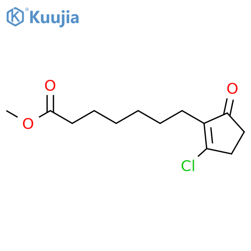 1-CYCLOPENTENE-1-HEPTANOIC ACID, 2-CHLORO-5-OXO-, METHYL ESTER structure