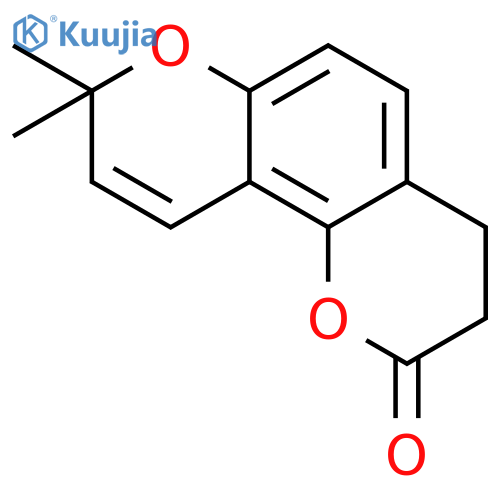 2H,8H-BENZO[1,2-B:3,4-B']DIPYRAN-2-ONE, 3,4-DIHYDRO-8,8-DIMETHYL- structure